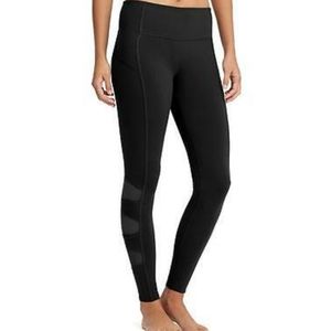 Athleta Black High Rise Mesh Tights